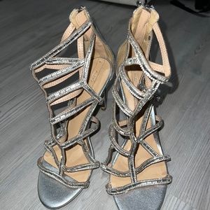 Aldo Mirrored Silver Heels